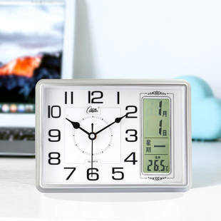 ♔ Perpetual Calendar Table Clock Living Room Bedroom Silent Calendar Desktop Electronic Watch Clock with Temperature Desktop Time