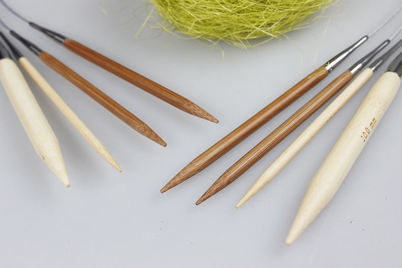 竹子环形棒针不锈钢丝编织 工具毛线编织钩针织毛衣针毛线针80cm