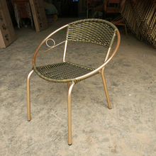 W8新款家用编织藤椅三件套阳台户外庭院桌椅简约休闲单人椅靠背椅