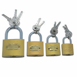 仿铜锁 挂锁 弹子锁具 金黄色抽屉房门锁25/32/38/50mm 牌子多种