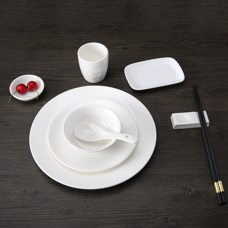 Ceramic tableware for hotel, set, 4 piece set
