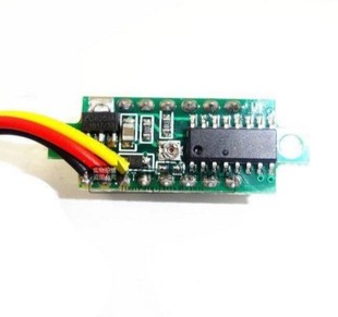 0.28inch Ultra-Small Digital Dc Voltmeter Digital Display Adjustable Three-Wire Dc0-100V Battery Voltmeter