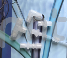 PP卡套接头 塑料管接头 快拧接头四氟管接头