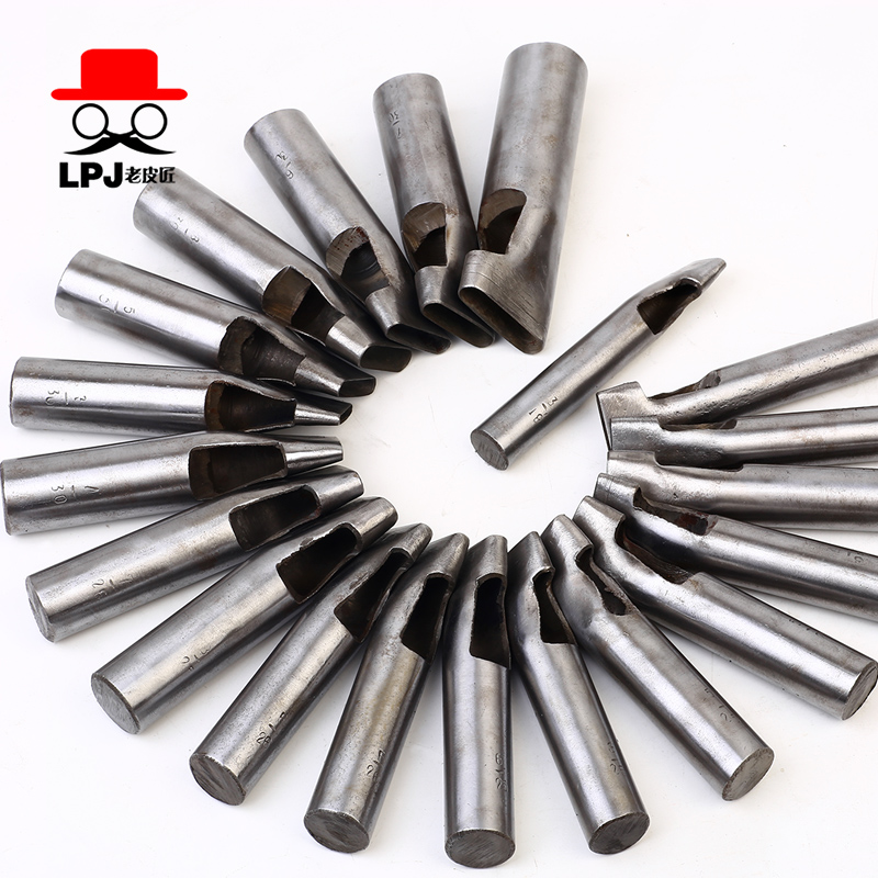 DIY扁冲手动打孔器锥子扁口冲 扁冲头 打孔腰带打孔圆冲皮带打眼