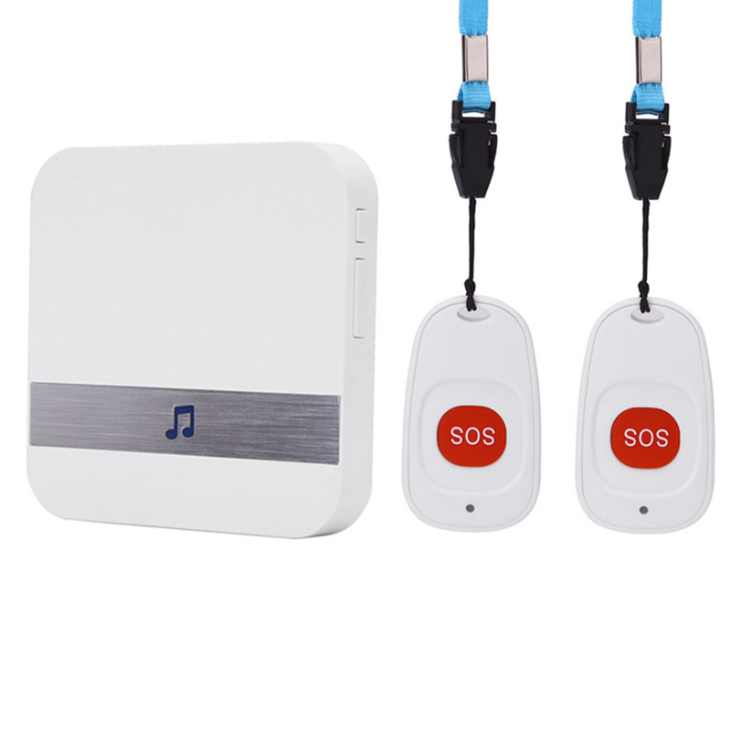 老人无线呼叫器随身便携式二拖一拖二紧急求助门玲报警器防水