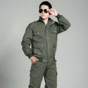 Workwear Men's Suit Outdoor Wear-Resistant and Stain-Resistant Pure Cotton Anti-Scalding Welder Tops Construction Site Labor Protection Clothing Pants