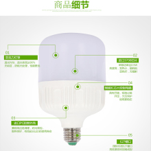 led灯泡节能灯大螺口超亮家用照明光源球泡单灯3W5W9W螺旋白光e27
