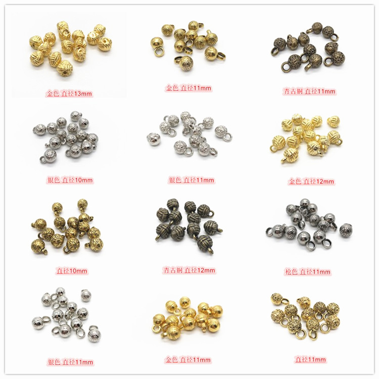 Monopoly Plastic Electroplated Button Decorative Buckle Men's and Women's Shirt Buckle Tang Suit Cheongsam Button Bell Round Ball Pendant