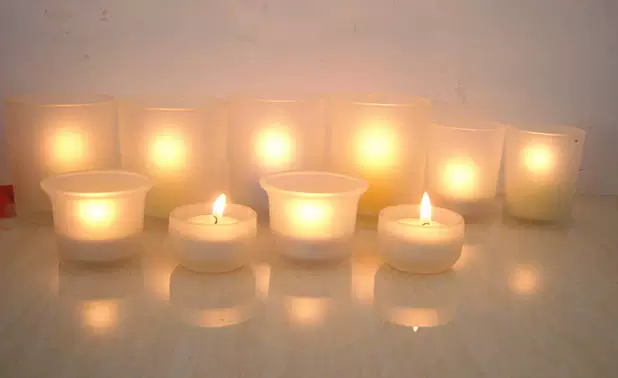 Glass matte windproof candle