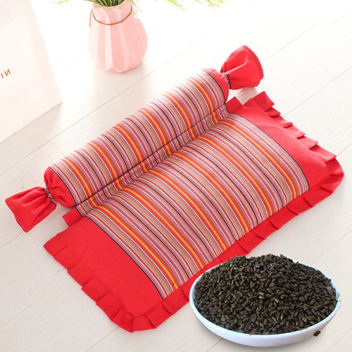 WI25 Buckwheat Cassia Seed Cervical Pillow Candy Pillow Pillow Core Cervical Neck Protective Pillow Adult Round Hard Pillow
