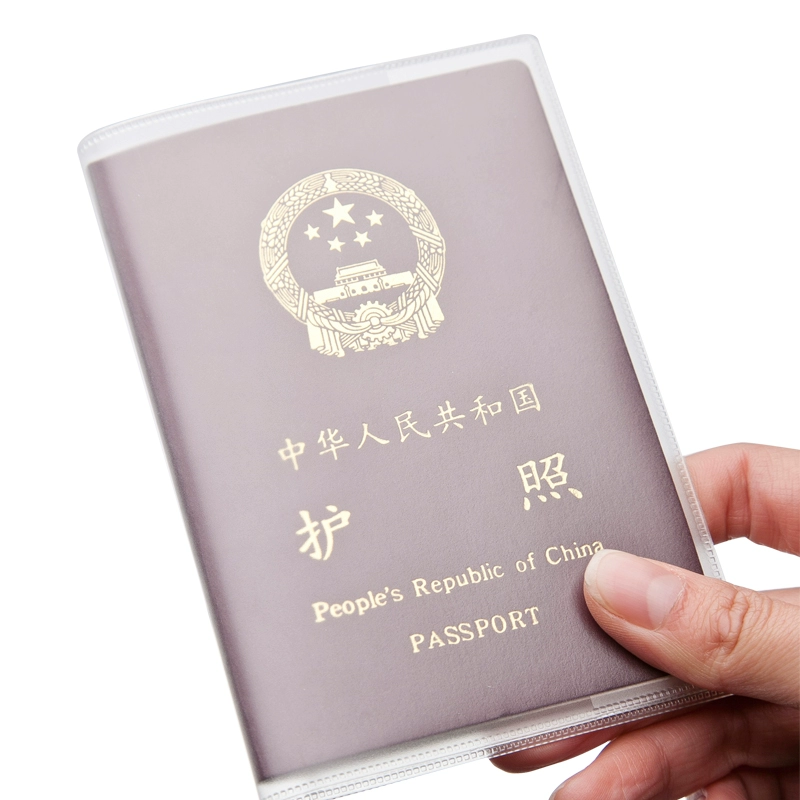Matte transparent passport case for traveling, protective case