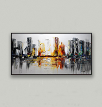 手绘油画现代客厅卧室玄关抽象装饰画北欧刀画厚油画样板间挂画壁