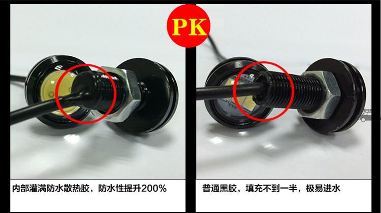 Car Super Bright Eagle Eye Daytime Running Light Ultra-Thin Single Layer Invisible Led Light Reversing Light Fog Light Waterproof Decorative Light Wholesale