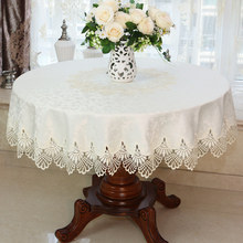 纯白色欧式大圆桌布正方形圆形餐桌布椅套布艺防烫简约清新龚之荣