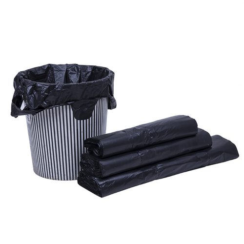 Household Thickened Medium and Large Black Handheld Backpack Style Garbage Bag Wholesale Disposable Plastic Bag Kitchen