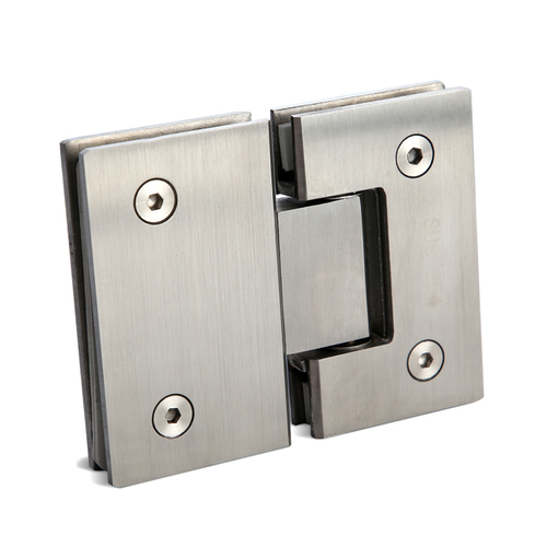 304 stainless steel frameless glass door hinge two-way glass door clip shower room hinge 180 degree bathroom clip folding