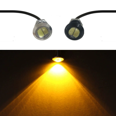 Gündüz işıqları Eagle Eye Light Super Bright - 12v18mm-orange-yellow-1-piece-black-shell