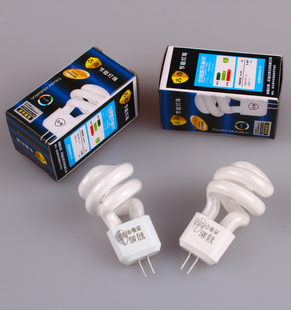 Mirror headlight bulb G4 energy-saving bulb 5W two-pin pin lamp bead 3W toilet aisle light small spiral energy-saving lamp