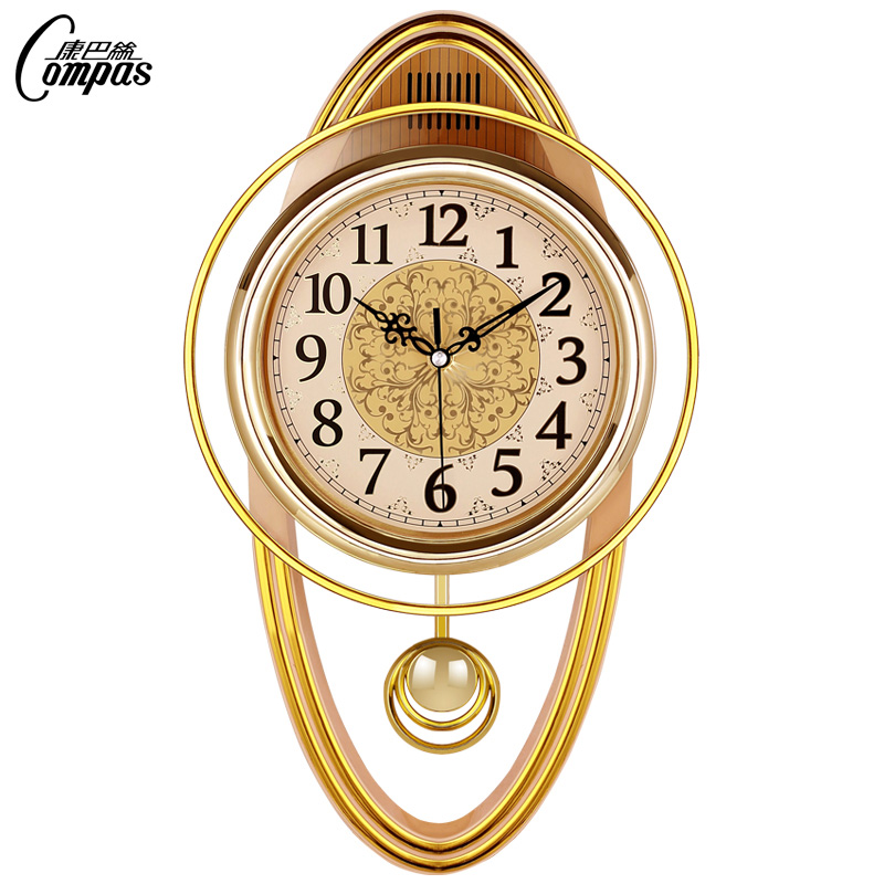 Reloj de pared de estilo retro europeo de swing sala de estar simple de moda dormitorio silencioso reloj de cuarzo reloj moderno