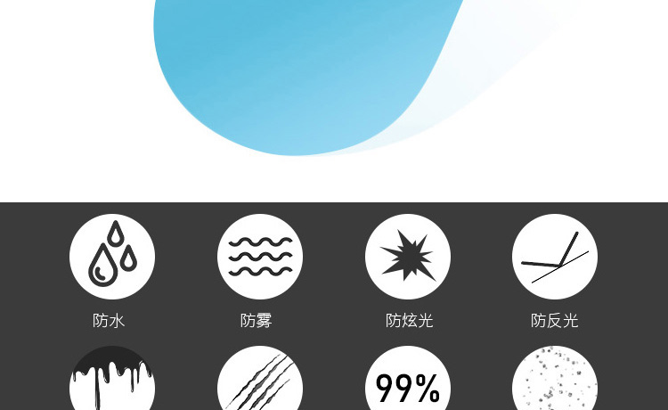 Car rearview mirror anti-rain and anti-fog film, car side window reflector water-repellent waterproof rain-removing hydrophobic film