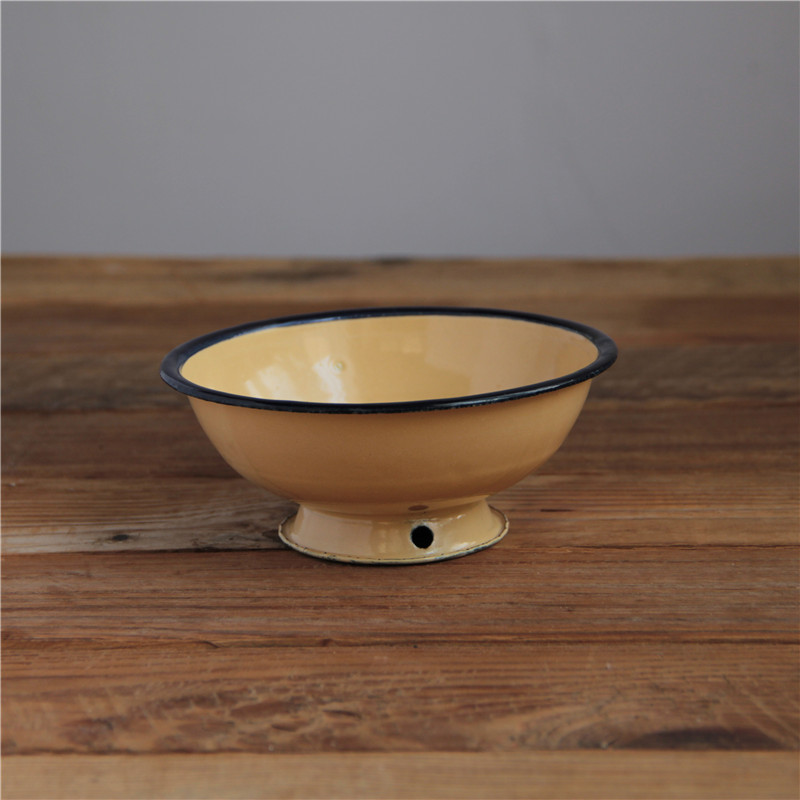 13cm 노란색 그릇, 외경 13CM