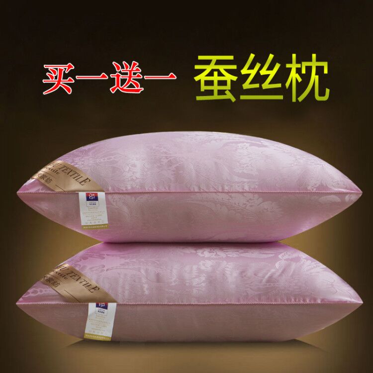 YT2U枕头枕芯一对成人单蚕丝超柔软羽丝绒枕芯48x74真空