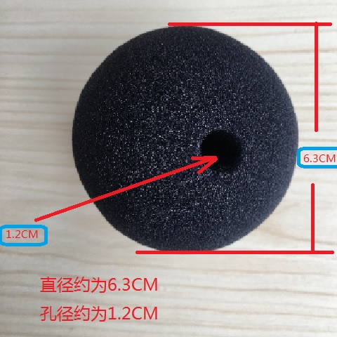 黑色圆形新款清洁环保噪声仪噪音仪通用分贝仪防风球孔径12mm