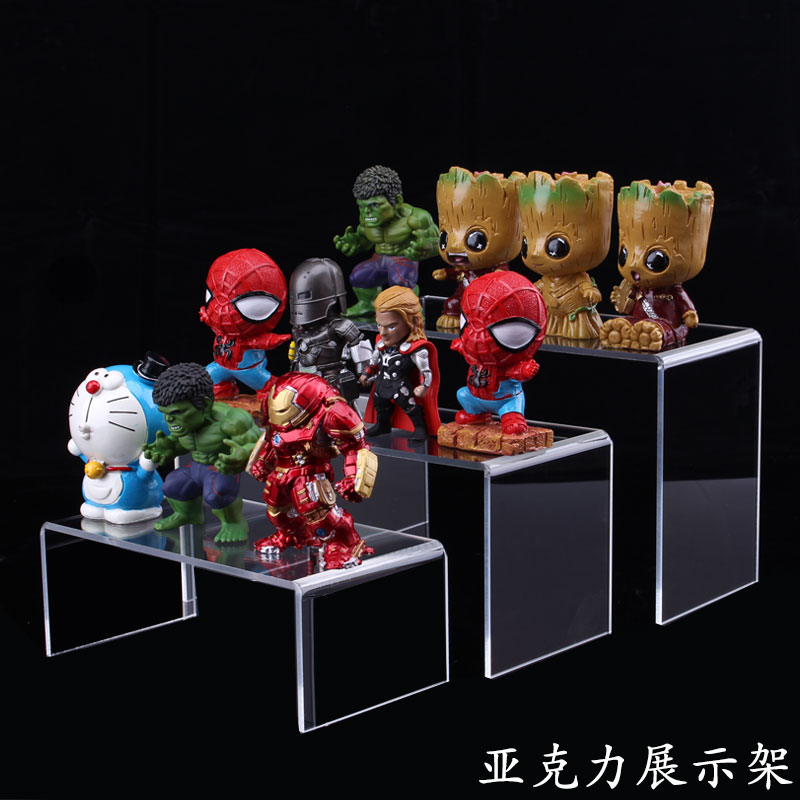 亚克力展示架透明鞋架 橱窗摆放架U型手办模型公仔玩具娃娃陈列架