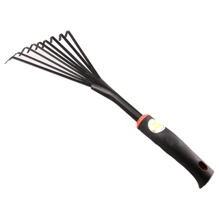 Nine-tooth rake small rake flower earth rake grass deciduous cleaning rake flowers and grass gardening small shovel small hoe rake head