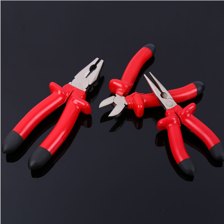 Insulated 380V High Voltage Resistance Electrical Tools suit Vise Nose Pliers Oblique Nose Pliers Wire Breaking Pliers