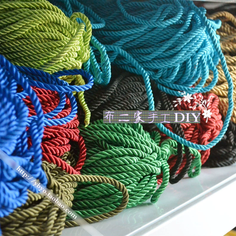 Красочная защитная веревка толщиной 5 мм, 3-прядная витая веревка, нейлоновая веревка, занавеска, ранец, веревка, ремень, набор веревок Ma Xiao