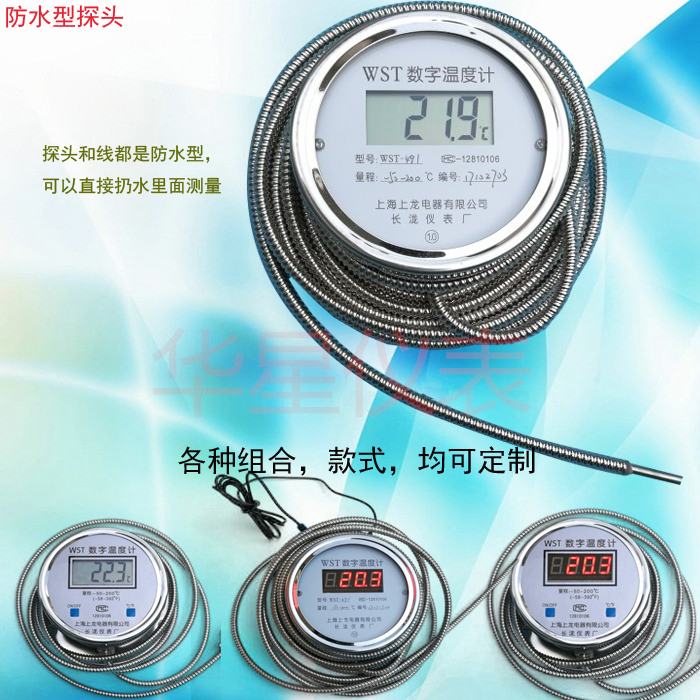 J8 High-Precision Probe Corrosion-Resistant 1 Digital Waterproof Meter Dtm49 Industrial Remote Bimetallic Thermometer Wstg3