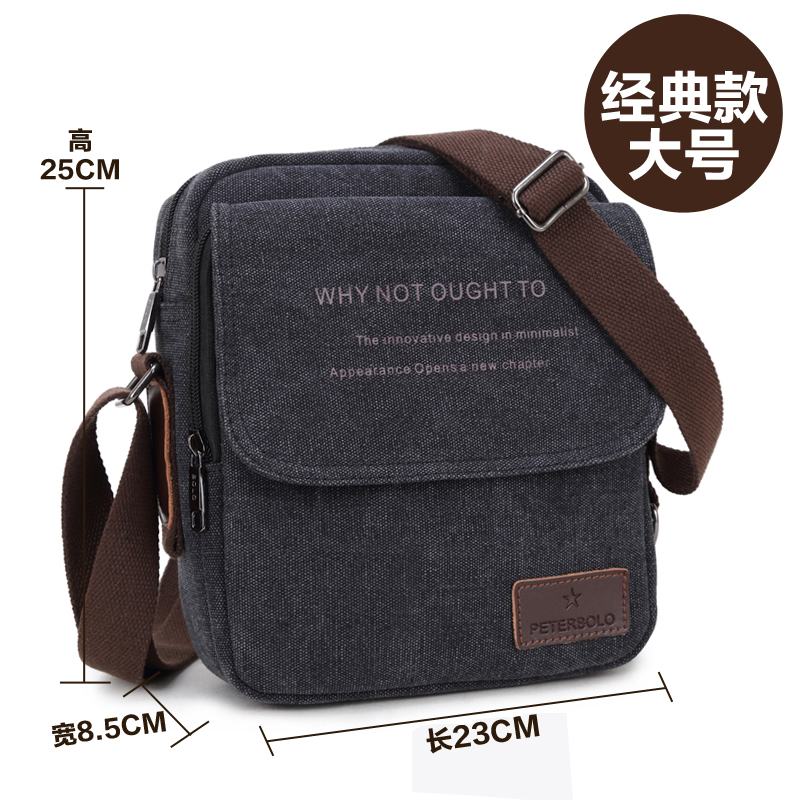 Bolso de lona para hombre, bolso de hombro, bolso de lona informal de estilo coreano para hombre, bolso cruzado de negocios, bolso cruzado pequeño, mochila, informal urbano