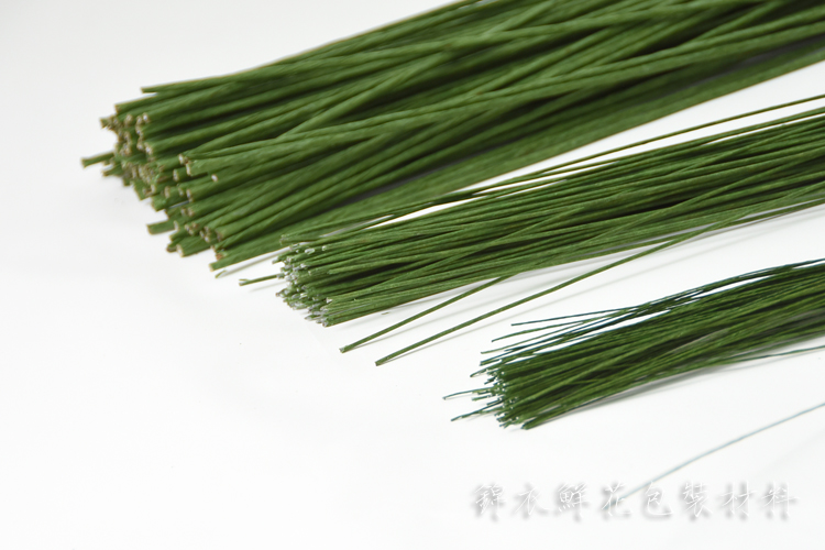 DIY纸包手工绿铁丝diy手工材料铁丝香皂花杆纸藤花水晶花叶脉王之