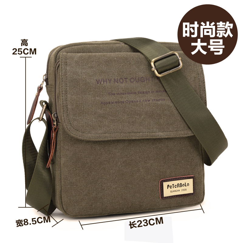 Bolso de lona para hombre, bolso de hombro, bolso de lona informal de estilo coreano para hombre, bolso cruzado de negocios, bolso cruzado pequeño, mochila, informal urbano