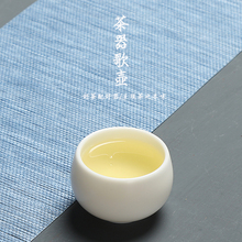ZJ05藏品级玉脂白品茗杯 德化白瓷小茶杯 陶瓷功夫茶杯 茶具单杯