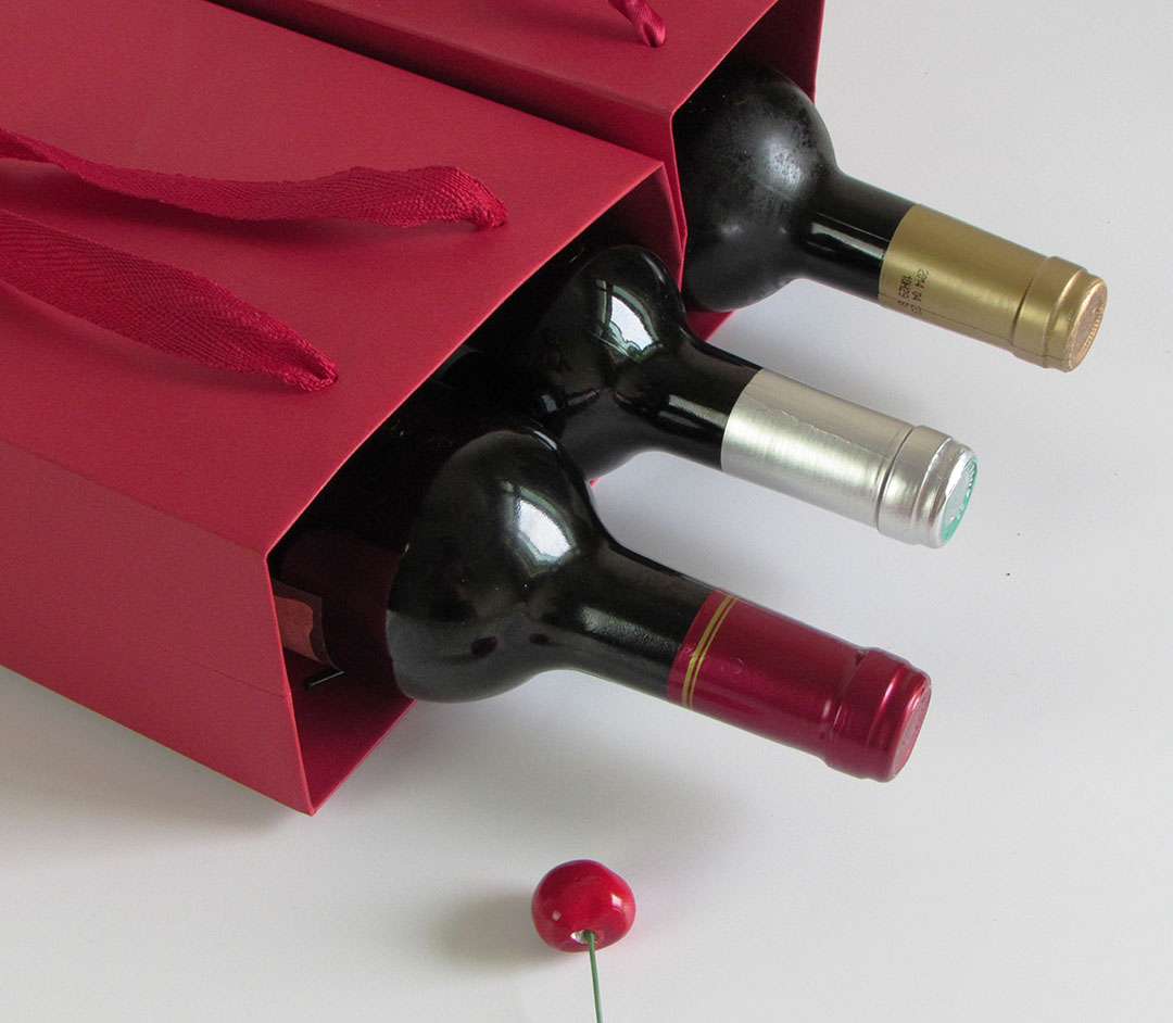 Bolsas de vino tinto bolsas de regalo bolsas de papel de mano bolsas de vino individuales y dobles bolsas personalizadas
