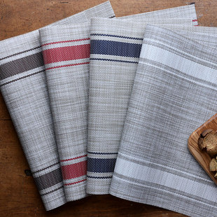 European Style Placemat Waterproof PVC Rectangular Bowl Mat Heat Insulation Mat Western Placemat Anti-scalding Table Mat