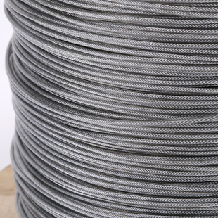 304 Stainless Steel Plastic-Coated Wire Rope for Grape Trellis, Clothes Drying Rack Wire Rope, Traction Rope 7*19*5, 6mm