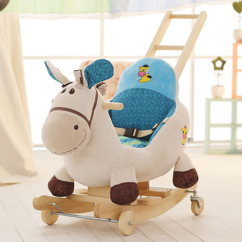 Cartoon Donkey Kids Music Caballo de Meca Baby Toy Car Trojan Baby Baby Rock Car Regalo de Aniversario