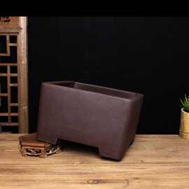 紫砂花盆 四方盆 花卉绿植 兰花盆栽 菖蒲君子兰陶瓷客厅阳台