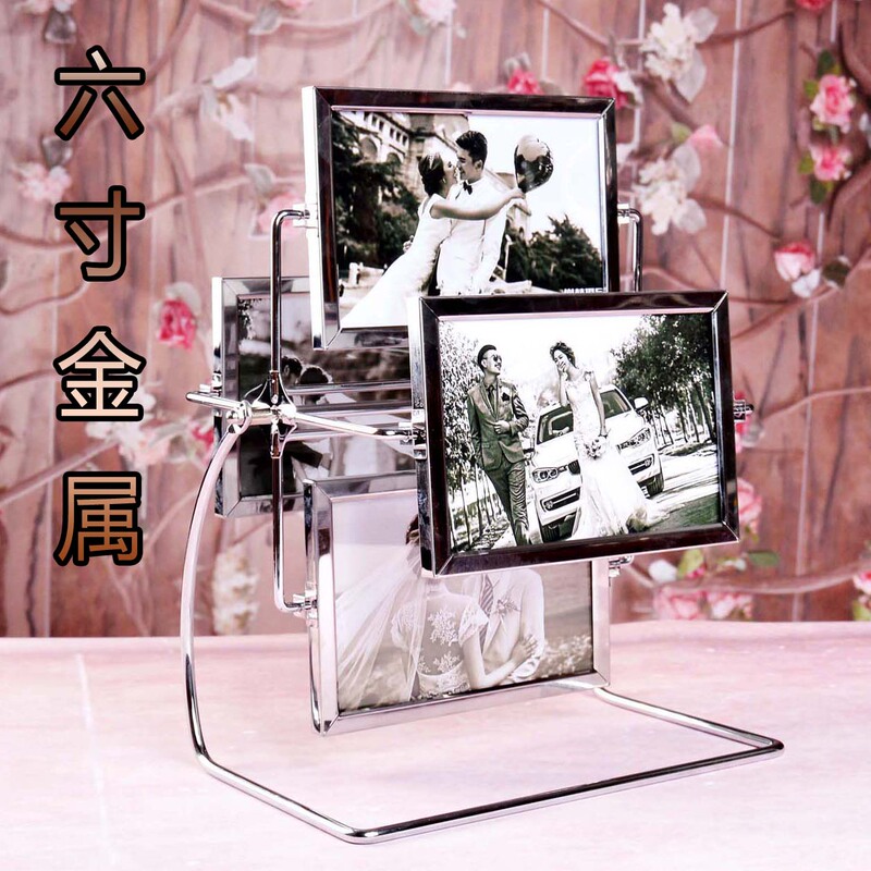 ✅ 3/5/ 6inch Ferris Wheel Photo Frame Ornament Metal DIY Children's Rotating Windmill Display Stand