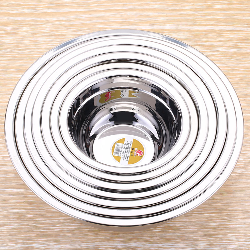 Thickened and deepened 304 stainless steel basin round home soup pot…