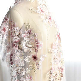 烫钻刺绣蕾丝花边面料婚纱礼服diy材料服装装饰配件布料辅料