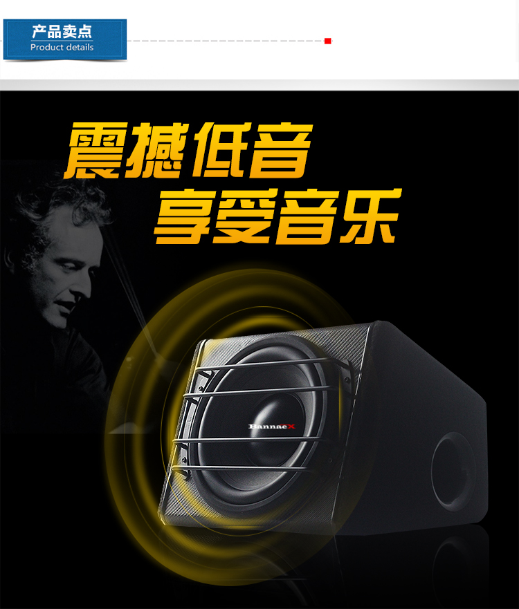 Car Subwoofer Audio Car 11.2inch v Active Power Amplifier High Power Speaker Speaker Subwoofer Modification
