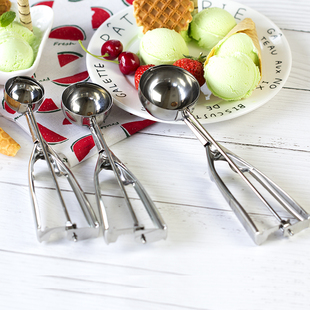 304 Stainless Steel Ice Cream Spoon Ball Digger 4/5/6cm Ice Cream Ice Cream Spoon Ball Digger Spoon Ball Playing Spoon Language Su