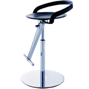 Fashion Simple Light Luxury Design Lifting Turning Leather Bar Chair Dining Chair Reception Reception High Stool B2 Brocade