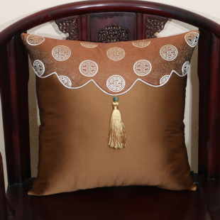 Chinese Classical Sofa Pastoral Tassel Office Cushion Pillow Rosewood Chair Pillow Case Creative