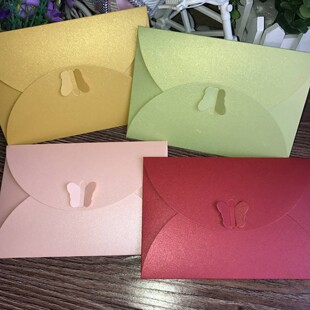 15.5*10.5cm No. 3 Envelope Retro Colorful Thickeneded Large Bow Heart Style/Pearlescent/Colorful Stamped Envelope