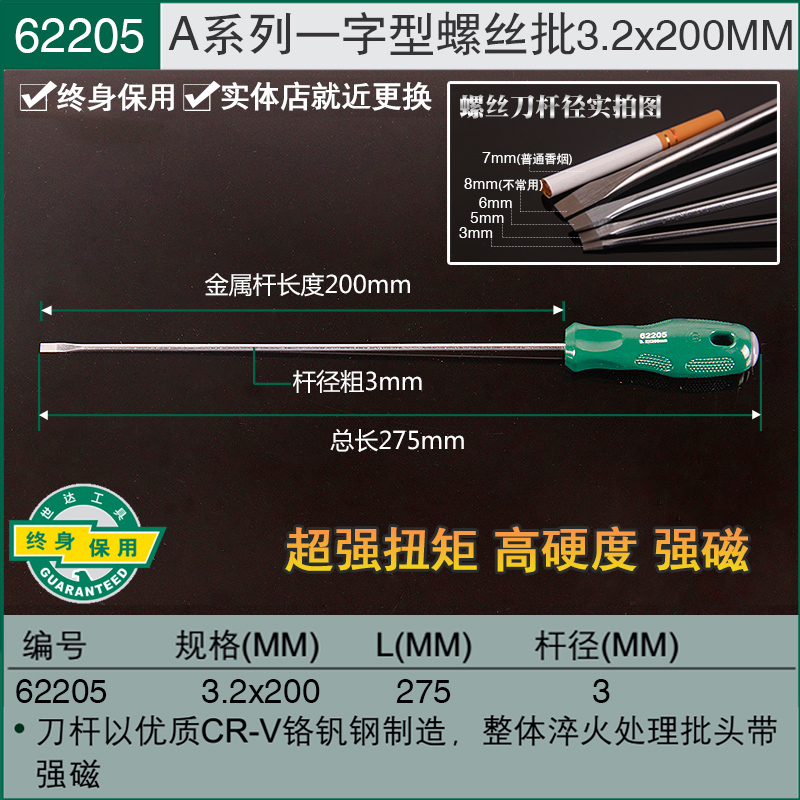 Destornillador Shida combinación de destornillador de una palabra para computadora portátil destornillador pequeño de boca plana 62202